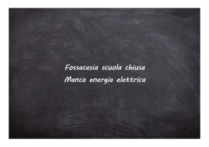 Fossacesia, scuola chiusa per mancanza energia elettrica