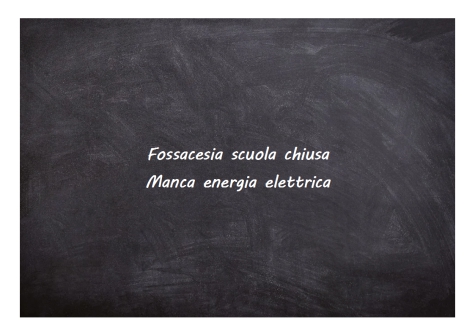 Fossacesia, scuola chiusa per mancanza energia elettrica