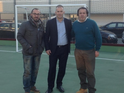 Campo via Emilia con consiglieri e Assessore
