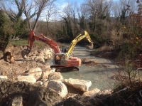 Scafa. Conclusi i lavori sul fiume Lavino