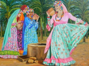 "Danze nel deserto", quadro della pittrice pescarese Mirta Maranca  