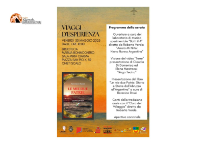 "Viaggi d'Esperienza" Quattro incontri per raccontare viaggi fisici e dell'anima