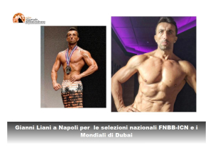 Bodybuilding: l'abruzzese Liani convocato a Napoli per le selezioni nazionali FNBB-ICN e i Mondiali di Dubai