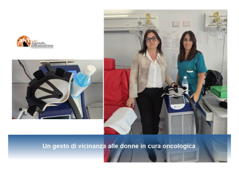 Oncologia, donati caschetti refrigeranti al San Salvatore dell'Aquila.