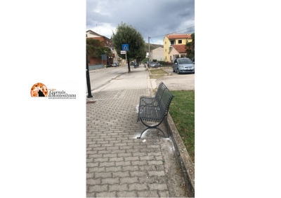Bolognano, nuove panchine d'arredo a Piano D'Orta