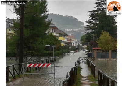 pioggia copiosa dello scorso anno allagamento in pineta e vie adiacenti.