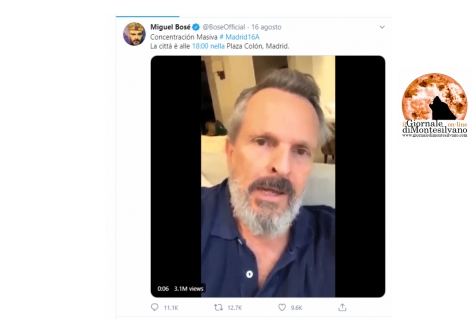 Madrid/covid19, in 2500 per la protesta lanciata da Miguel Bosè