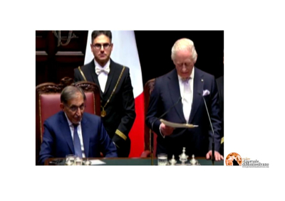Carlo e Camilla a Roma, l'incontro con Meloni e discorso alle Camere