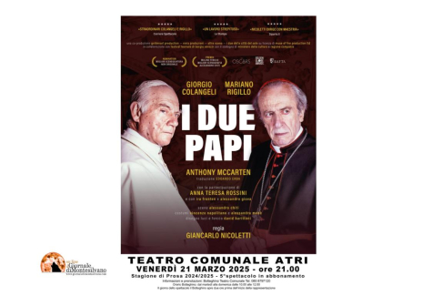 Al Teatro Comunale di Atri in scena “I due Papi”, con Giorgio Colangeli e Mariano Rigillo