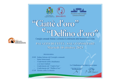 Pescara/Domani “Ciattè” e “Delfino” per gli illustri pescaresi