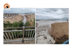 Montesilvano, dopo le piogge Pettinari ritorna a denunciare collettore rivierasco sotto il piccolo pontile troppo pieno