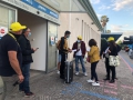 l'arrivo all'aeroporto 