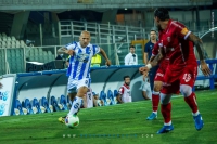 Il bomber Galano in azione contro il Perugia