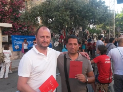 Attanasio Pallizzi e Gianluca Vacca a Palermo in Via D'Amelio, commemorazione di Borsellino