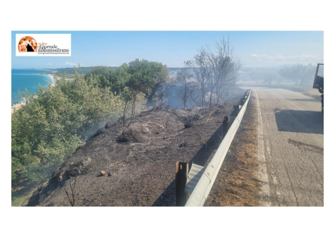 San Giovanni in Venere, divampato incendio