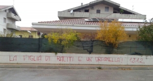 Foto della scritta ingiuriosa