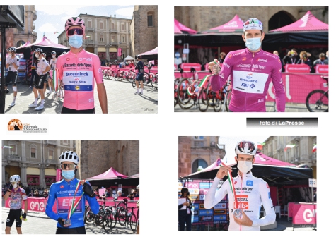 Giro d’Italia, consegnati i gioielli Evol ai quattro ciclisti vincitori di tappa