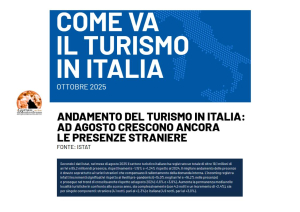 Turismo, Italia competitiva in UE per saturazione e tariffa media.