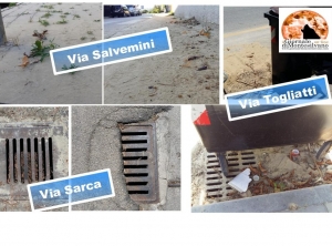 Vie con tombini e caditoie da pulire