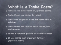 la spigazione del tanka