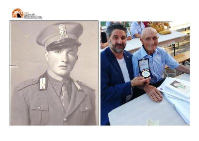 Walter de Berardinis e l'ex deportato Giovanni Paolone