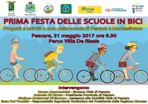 Pescara. Invasione di bici al Parco Villa de Riseis