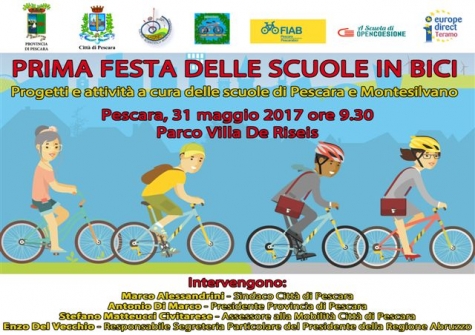 Pescara. Invasione di bici al Parco Villa de Riseis