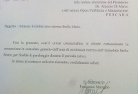 Lettera inviata a firma del Sindaco di Montesilvano per il parcheggio della Stella Maris