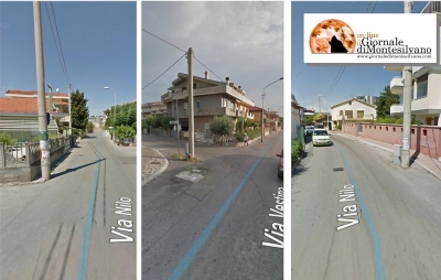 Via NIlo e i pali che intralciano la strada