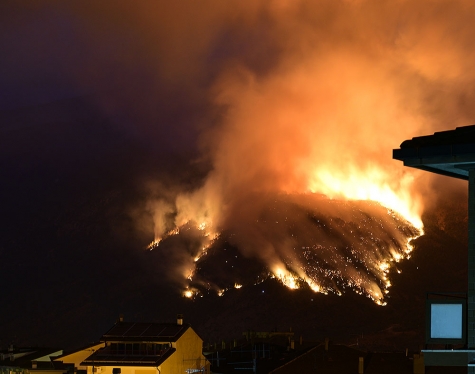 Incendio sul Morrone cuore d'Abruzzo