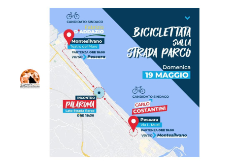 Maxi biciclettata lungo la Strada parco, con partenze da Pescara e Montesilvano