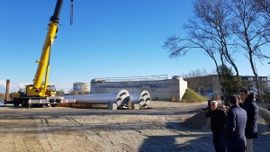 Montesilvano, terzo ponte sul Saline. Lavori fermi in attesa di gru da Pesaro