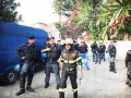 Momento dello sgombero di questa mattina