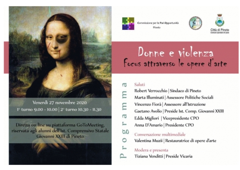 CPO di Pineto: “Donne e violenza, un focus attraverso le opere d’arte”
