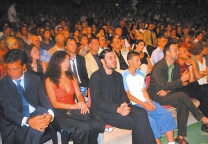 Ezio Bosso, foto del 2003 durante il premio Flaiano