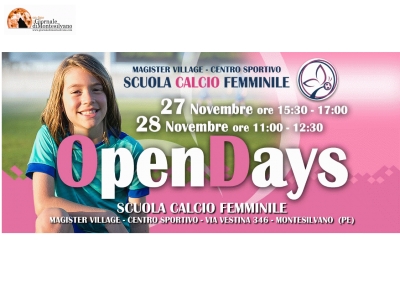 Montesilvano, al Magister Village arriva la Scuola Calcio Femminile