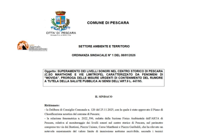 Pescara Vecchia: firmata la proroga dell'ordinanza sui tavolini esterni.