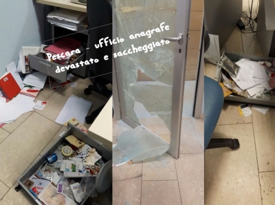 Pescara. Devastati gli uffici dell’Anagrafe.