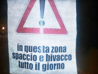 il volantino trovato questa mattina