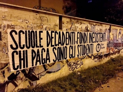 Edilizia scolastica. Blocco Studentesco in Abruzzo e Molise
